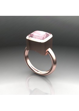 Morganite 9ct pink gold dress ring at Bernard's jewelers designed and manufactured