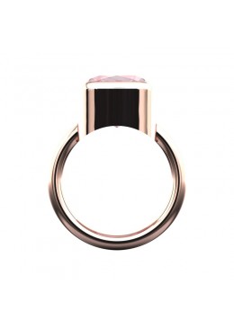 Morganite 9ct pink gold dress ring at Bernard's jewelers front view designed and manufactured